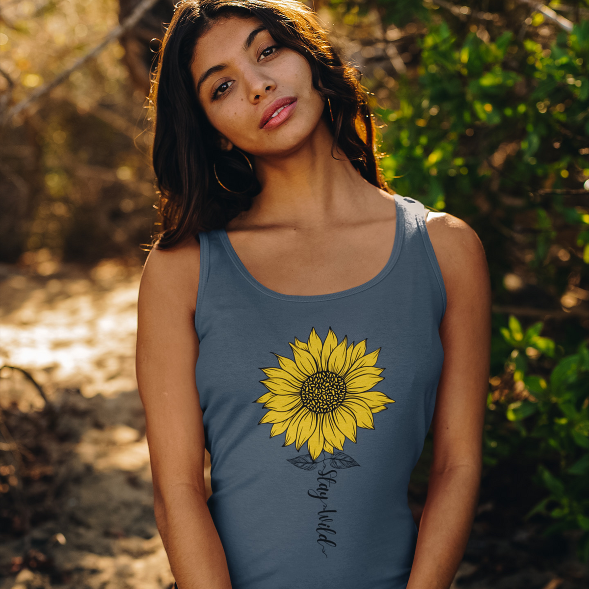 Sunflower April Girls Are Sunshine All Over Printed Combo Tanktop