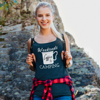 Weekends, Coffee & Camping Tank Top