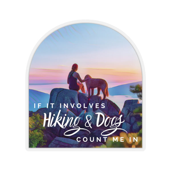 Hiking & Dogs Sticker